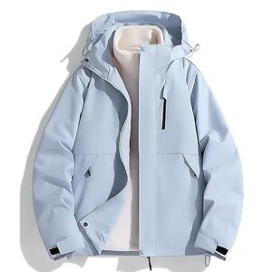 Light Blue Hooded Jacket